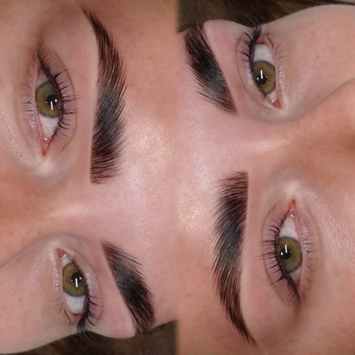 Brow lamination, resultaat van dichtbij
